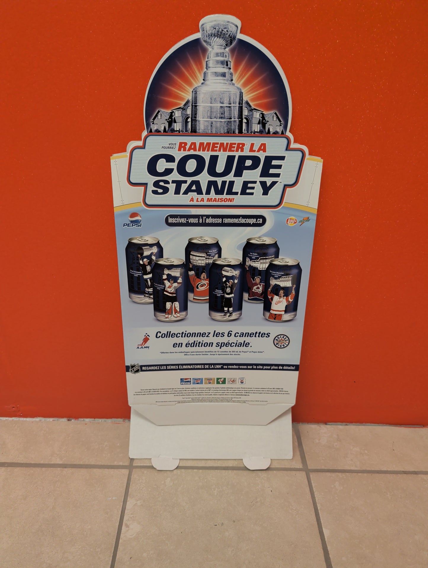 Petite affiche Pepsi sur pieds