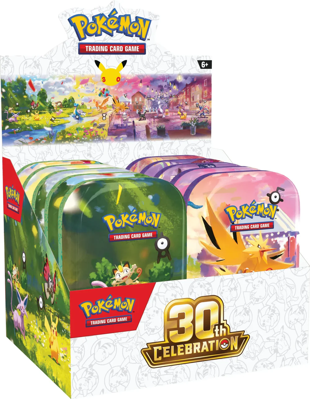 POKEMON 30TH CELEBRATION MINI TIN 10CT DISPLAY (4)