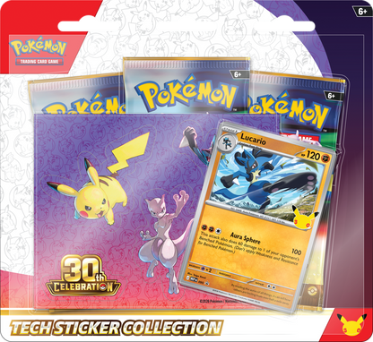 POKEMON 30TH CELEBRATION TECH STICKER COLLECTION (12)