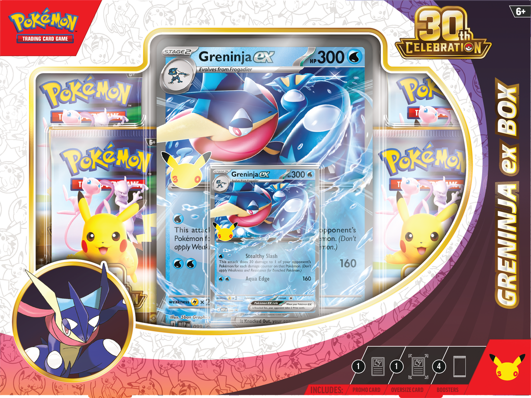 POKEMON 30TH CELEBRATION SYLVEON EX/ GRENINJA EX BOX (6)