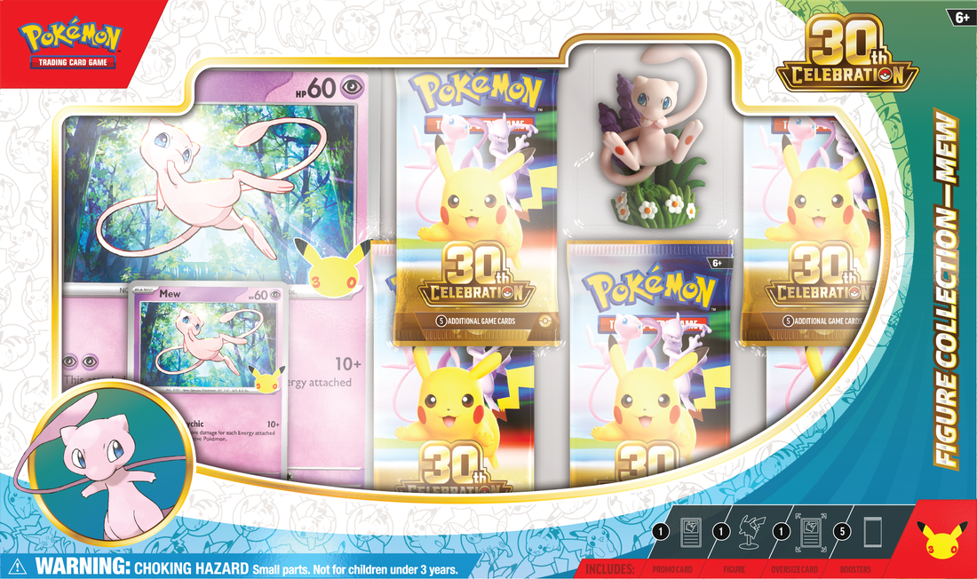 POKEMON 30TH CELEBRATION MEW/ MEWTWO FIGURE COLLECTION (6)
