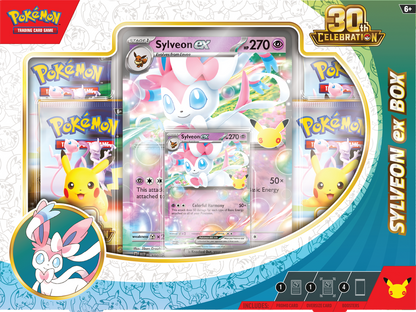 POKEMON 30TH CELEBRATION SYLVEON EX/ GRENINJA EX BOX (6)